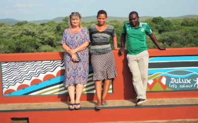 Local bridge painting project, Gaborone, Botswana